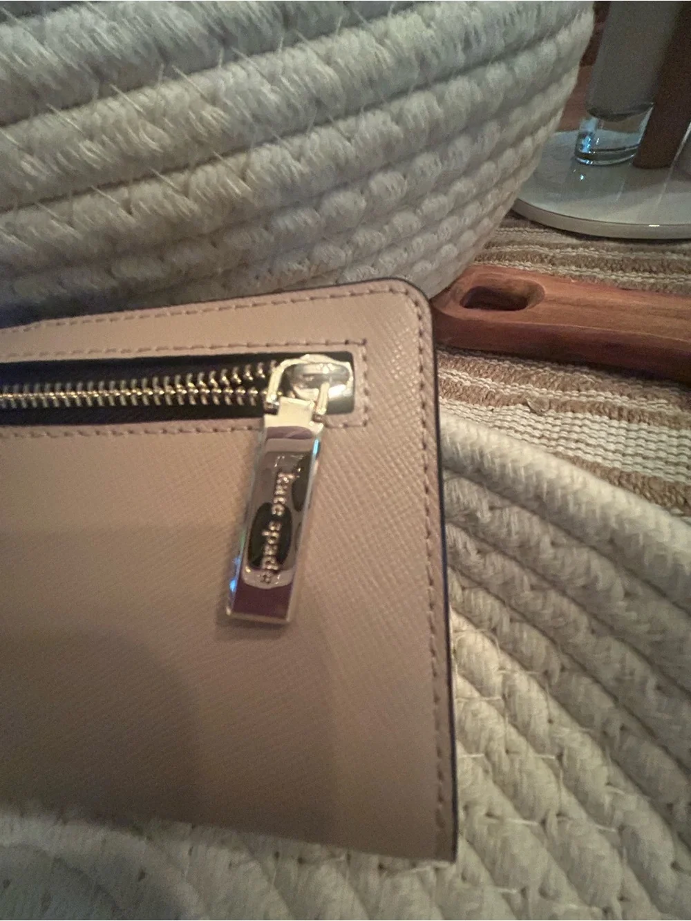 kate spade Two-Tone Black and Taupe Continental Wallet